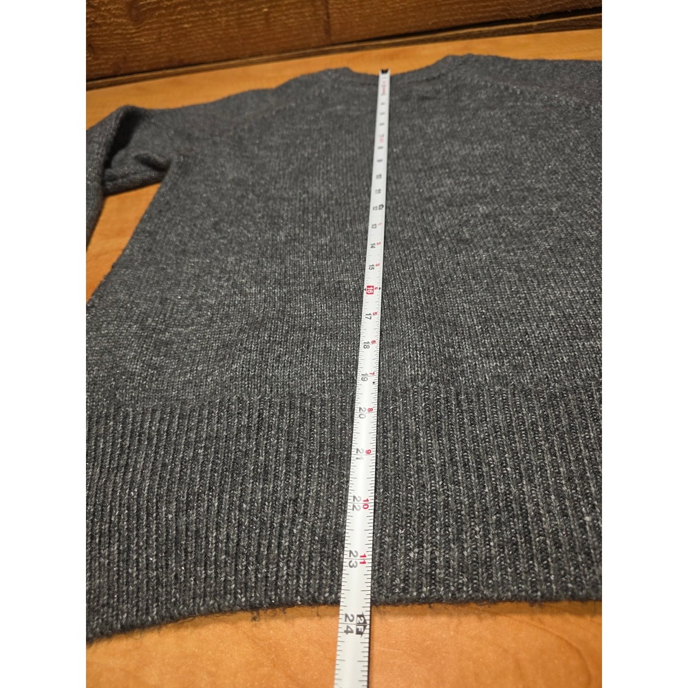 St Johns Bay Womens Gray Metallic Cable Knit Crewneck Sweater Honeycomb Size M - Picture 6 of 6